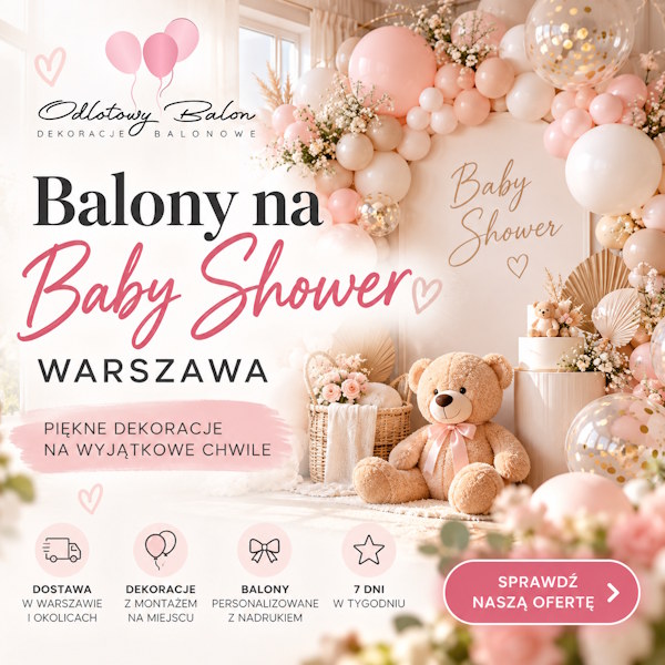 balony na baby shower Warszawa