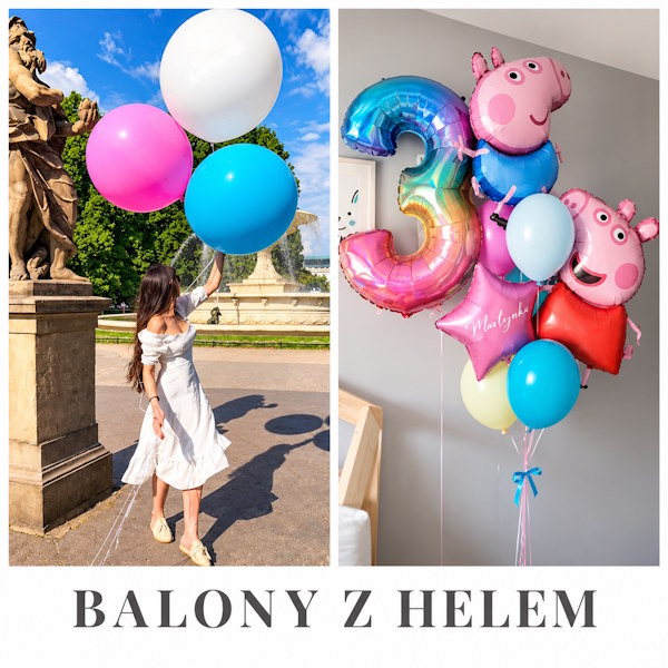 balony z helem Warszawa