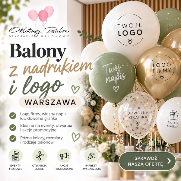 balony z logo i nadrukiem Warszawa
